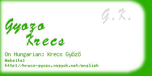 gyozo krecs business card