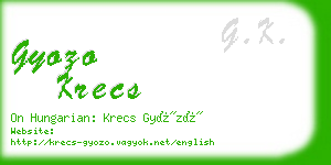 gyozo krecs business card